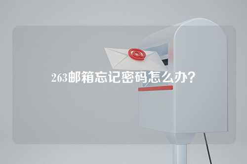 263邮箱忘记密码怎么办？