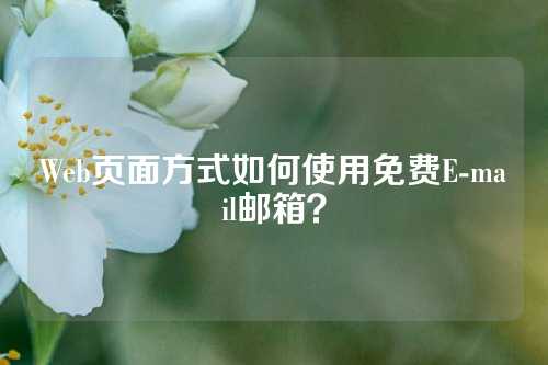 Web页面方式如何使用免费E-mail邮箱？
