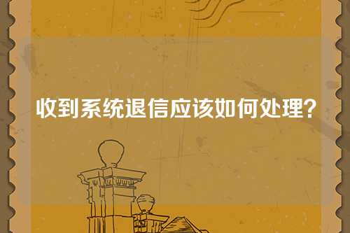 收到系统退信应该如何处理？